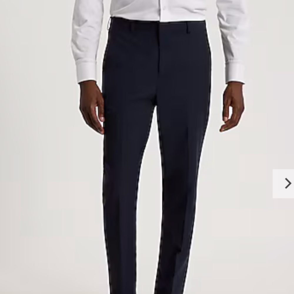 Extra Slim Navy Wool-Blend Washable Modern Tech Suit Jacket and Pants
